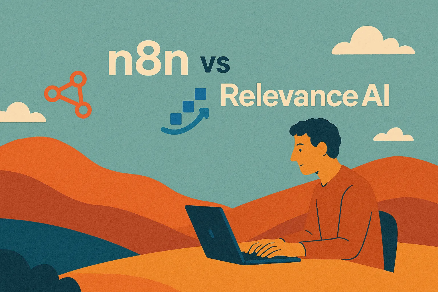 Comparison between n8n and Relevance AI for building AI-powered workflows